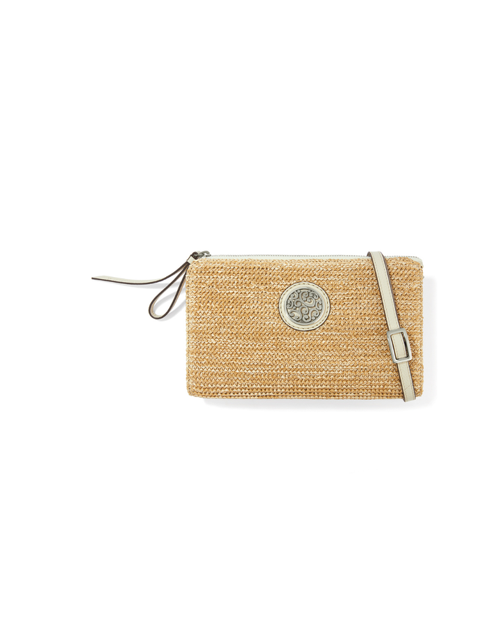 Contempo Straw Pouch, Natural/White