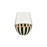 Courtly Stripe Stemless Wine Glass