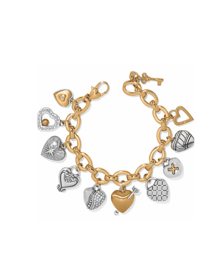 One Heart Large Charm Bracelet