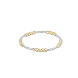 Classic Blissful 2mm Bead Bracelet 4mm Mixed Metal