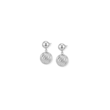 Eclipse Ball Drop Earrings in Silver