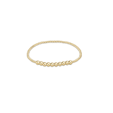 Classic Beaded Bliss 2mm Bead Bracelet 4mm Gold