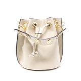 Leather Bucket Bag, Ivory