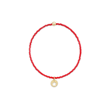 Hope Classic Bracelet - Bright Red - Star Small Gold Disc
