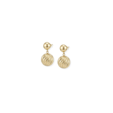 Eclipse Ball Drop Earrings in Gold