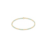 Hope Joy Pattern 2mm Bead Bracelet, Mint