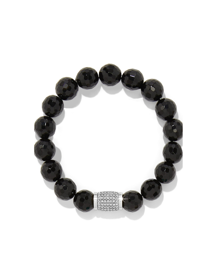 Meridian Solis Bead Stretch Bracelet, Black