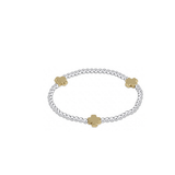 Enewton Extends- Signature Cross Sterling Mixed Metal Pattern 3mm Bead Bracelet, Gold