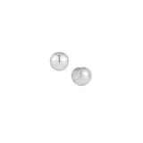 Eclipse Ball Huggie Earrings in Silver