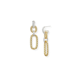 Legacy Link Statement Earrings, Gold/Silver