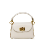 Bamboo Clasp Crossbody Bag, White