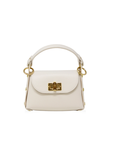 Bamboo Clasp Crossbody Bag, White