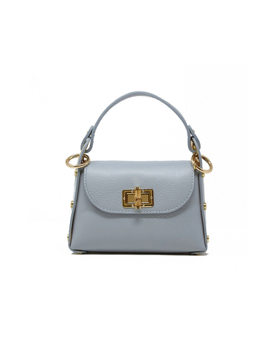 Bamboo Clasp Crossbody Bag, Light Blue