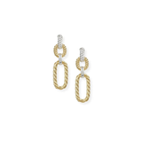 Legacy Link Statement Earrings, Gold/Silver