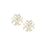 Logo Stud Earrings Gold