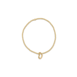 Classic Gold 2.5mm Bead Bracelet, Love Gold Charm