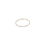 Hope Joy Pattern 2mm Bead Bracelet, Bright Blue