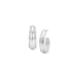 Reflection Hoop Earrings in Silver