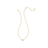 Cailin Gold Pendant Necklace, Aqua Crystal