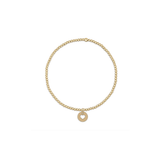 Classic Gold 2mm Bracelet - Love Small Gold Disc