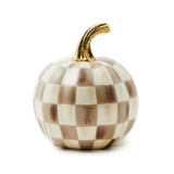 Mocha Check Mini Pumpkin