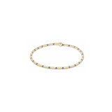 Hope Sincerity Pattern 2mm Bead Bracelet, Bright Blue