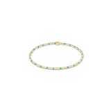 Hope Sincerity Pattern 2mm Bead Bracelet, Turquoise