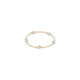 Classic Purpose Pattern 6mm Bead Bracelet, Pearl