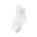 Sorority Embroidered Crew Socks