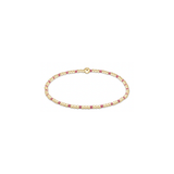 Hope Sincerity Pattern 2mm Bead Bracelet, Bright Pink