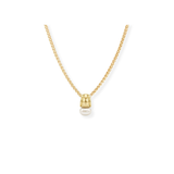 Midnight Tide Pendant Necklace in Gold, Pearl