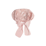 Adjustable Oversized Satin Bonnet, Blush