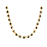 Tudor Tennis Necklace, Obsidian Black