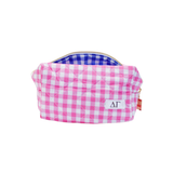 Sorority Gingham Quilted Makeup Bag