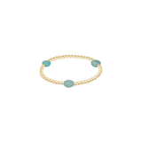 Admire Gem 3mm Gold Bracelet - Amazonite