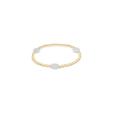 Admire Gem 3mm Gold Bracelet - Aquamarine