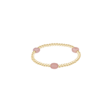 Admire Gem 3mm Gold Bracelet - Pink Opal