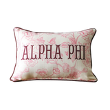 Custom Sorority Toile Pillow