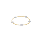 Admire Small Gem 2mm Gold Bracelet - Aquamarine