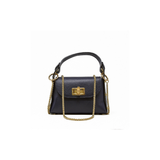 Bamboo Clasp Crossbody Bag, Black