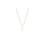 Gumdrop Cross Delicate Necklace, Pearl