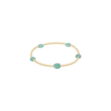 Admire Small Gem 2mm Gold Bracelet - Amazonite