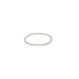 Classic Grateful Pattern 4mm Bead Bracelet, Pearl