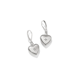 Mosaic Heart Two Tone Leverback Earrings