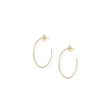 Heritage Cross Hoop Earrings, Gold