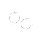 Heritage Cross Hoop Earrings, Silver