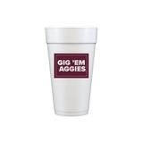Gig 'em Aggies Foam Cup - 20oz