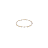 Classic Sincerity Pattern 4mm Bead Bracelet, Pearl
