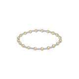 Classic Sincerity Pattern 4mm Bead Bracelet, Mixed Metal