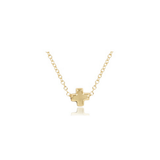 16" Necklace Gold - Signature Cross Small Gold